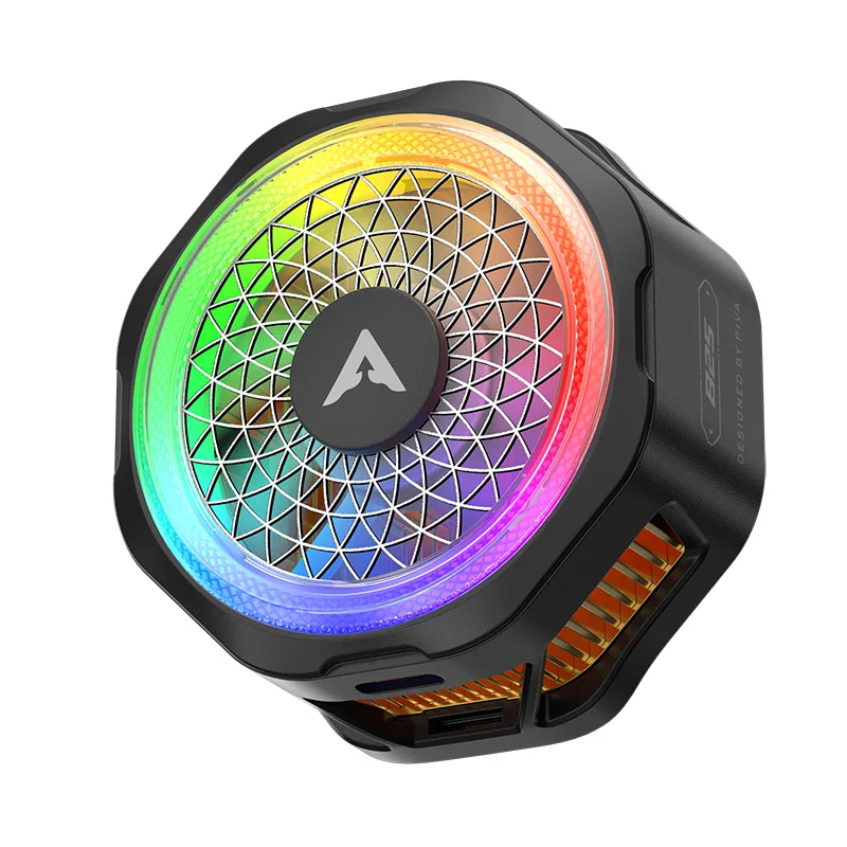PIVA B25PRO APP Control 20W black color Powerful Cooling Mobile Phone Radiator Magnetic Clip Ring Light Gaming Accessory Phone Cooler white color