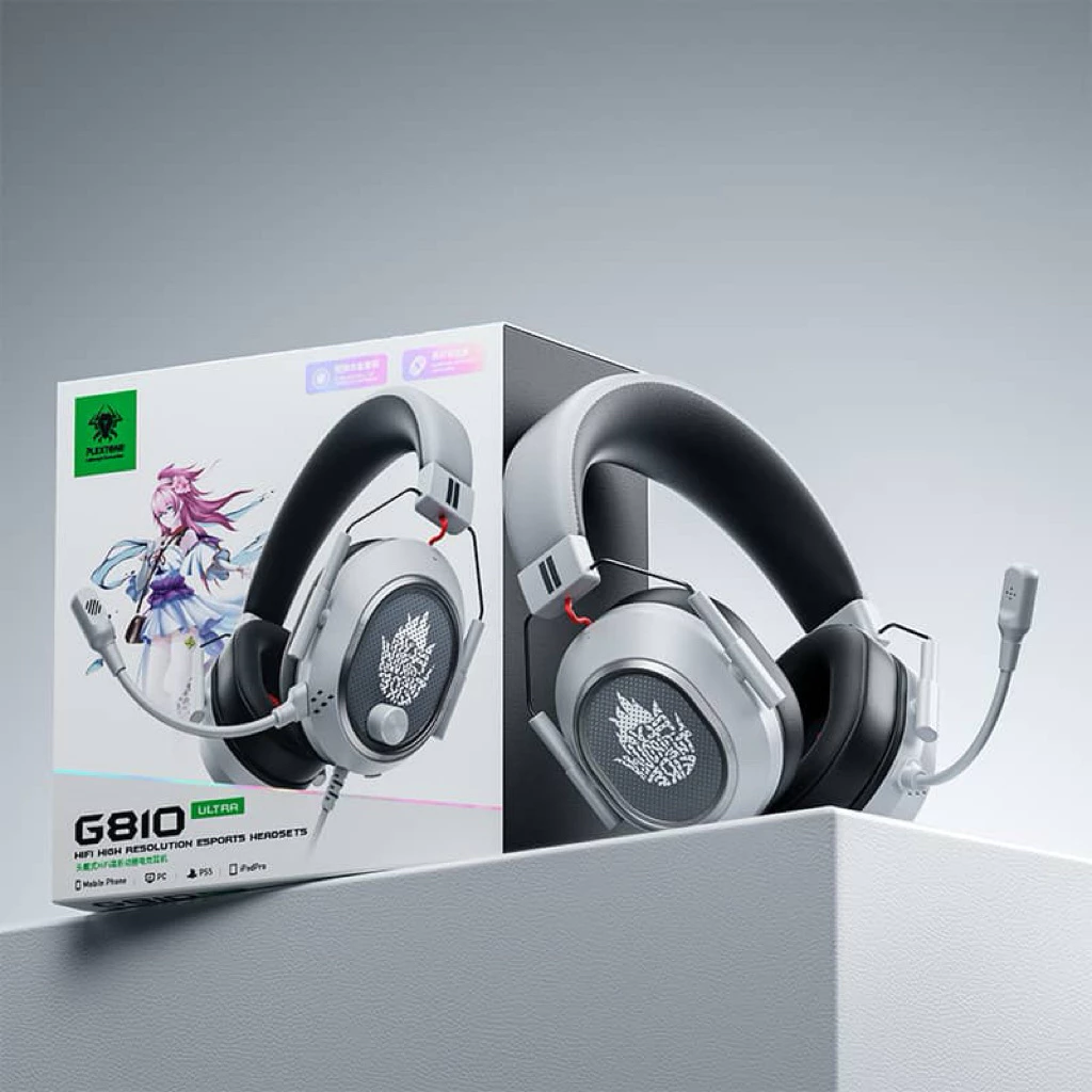 Plextone G810 Gaming Headphones with Volume Controller Microphone Good Sound Quality for PS5 Mobile Phone or Laptop